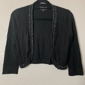 Guess Cropped stretchy Black Cardigan- M